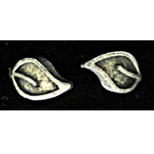 TWIN LEAVES pewter-tone ring Sz 7